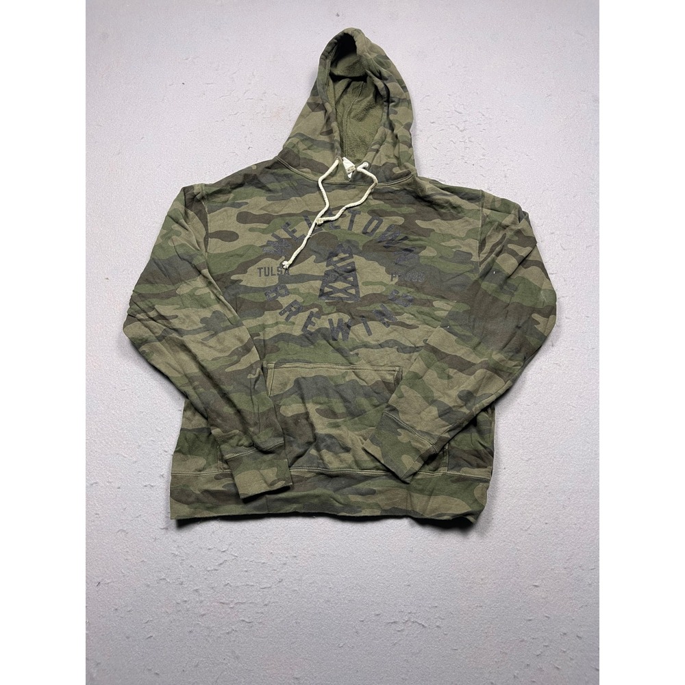 Independent Trading Company Hoodie Fleece Camouflage Green M Mens